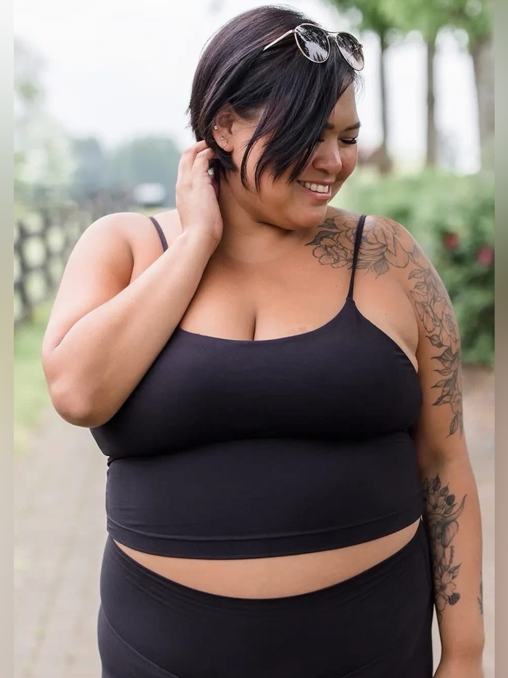 Comfort Zones Crop Cami (NWOT) Black, Size Medium